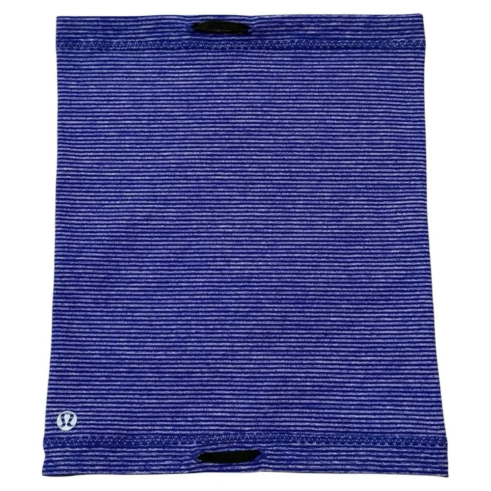 Lululemon Brisk Run Neck Warmer Gaiter Infinity Scarf Heathered Purple Drawcord